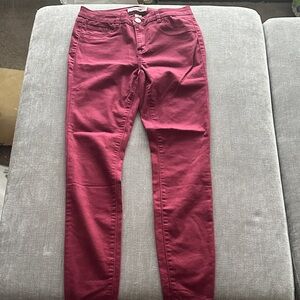 Women's Maroon Jeans